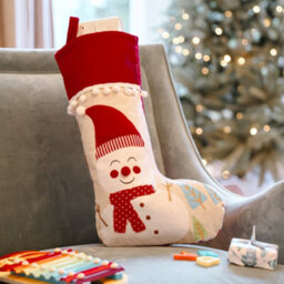 Dibor Natural Snowman Pom Pom Xmas Christmas Gift Bag Christmas Stocking For Kids