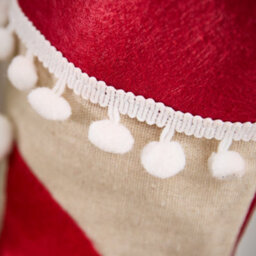 Dibor Natural Snowman Pom Pom Xmas Christmas Gift Bag Christmas Stocking For Kids - thumbnail 5