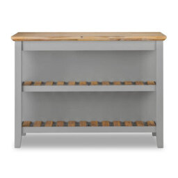 Statement Furniture Florence Dove Grey Breakfast Bar Kitchen Island With Shelves - thumbnail 5