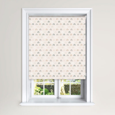 Lister Cartwright Kids Blackout Roller Blinds Child Safety Included (Classic Rainbow Multicolour Neutral, 180 X 140 Cm - image 1