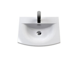 Hudson Reed Urban Satin Grey Floor Standing 2Door 1 Drawer Vanity Unit And Curved Ceramic Basin With Silent Close, 840 X 510 X 440 - thumbnail 3