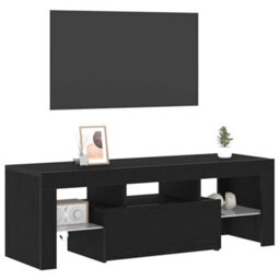 Berkfield Modern Black Oak Tv Cabinet With Led Lights, 120X35X40 Cm - thumbnail 3