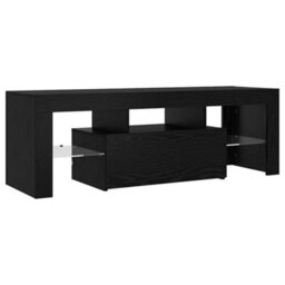 Berkfield Modern Black Oak Tv Cabinet With Led Lights, 120X35X40 Cm - thumbnail 4