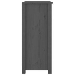 Berkfield Sideboard Grey 70X35X80 Cm Solid Wood Pine - thumbnail 4