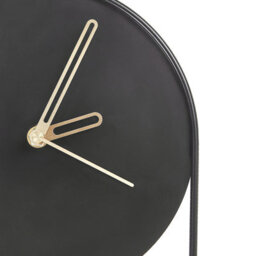 Wyld And Coco Lumina Oval Wall Clock Black Steel With Pendulum 20 X 62 Cm No Numbers - thumbnail 5