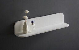 Matt White Stone Bathroom Shelf 600mm - thumbnail 2