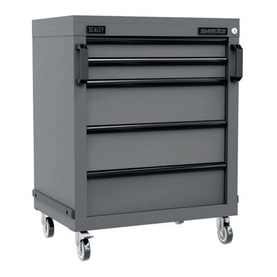 Sealey Apms34Be Superline Pro Black Edition Modular Mobile Cabinet 5 Drawer 650mm