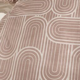 Ohs Arches Print Bedding Microfibre Duvet Cover Set With Pillowcase, Natural/stone - King - thumbnail 5