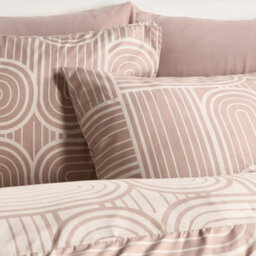 Ohs Arches Print Bedding Microfibre Duvet Cover Set With Pillowcase, Natural/stone - King - thumbnail 4