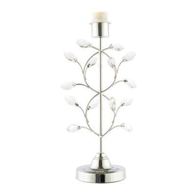 Happy Homewares Modern Tree Branch Designed Table Lamp Base In Plated Polished Chrome - image 1