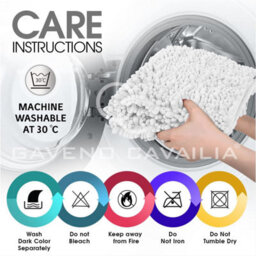 Gc Gaveno Cavailia Infinity Loop 2 Piece Bath Mat Set White Super Absorbent Non Slip Shower Mat - thumbnail 6