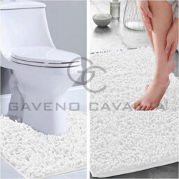 Gc Gaveno Cavailia Infinity Loop 2 Piece Bath Mat Set White Super Absorbent Non Slip Shower Mat - thumbnail 2