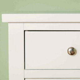 Cornish White 2 Over 3 Chest Of Drawers Fully Assembled - By Roseland Furniture - thumbnail 7