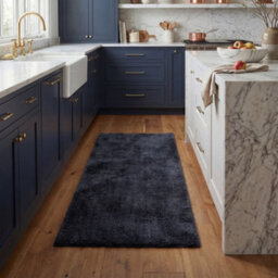 The Rug Edit Super Snug Washable Navy Area Rug - 67X130Cm - thumbnail 1
