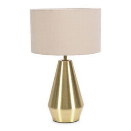 Valuelights Jax Gold Metal Touch Dimmer Table Lamp With Cream Shade