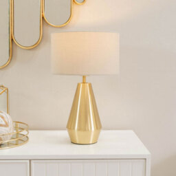 Valuelights Jax Gold Metal Touch Dimmer Table Lamp With Cream Shade - thumbnail 5