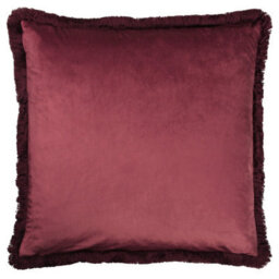 Paoletti Cahala Tropical Velvet Fringed Cushion Cover - thumbnail 2