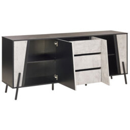 Beliani 2 Door Sideboard Blackpool Grey Concrete Effect - thumbnail 4