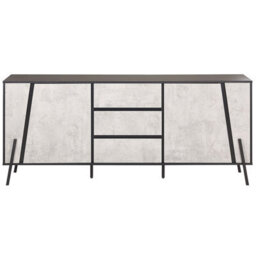 Beliani 2 Door Sideboard Blackpool Grey Concrete Effect - thumbnail 5