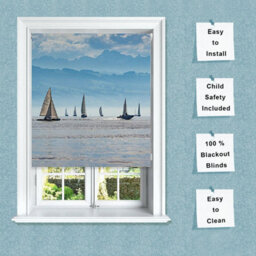 Lister Cartwright Photographic Blackout Roller Blinds For Bedroom Windows - (60 X 140 Cm) - Scenic Sailing - thumbnail 3