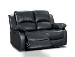 Faux Leather Black 2 Seater Electric Recliner Sofa - thumbnail 5