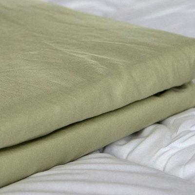 Just So Home Microfibre Bed Sheet Set Soft Touch Bedding (Green, King) - image 1