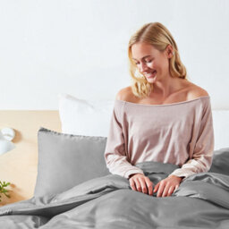 Panda London 100% Bamboo Bedding Complete Bedding Set Quiet Grey - thumbnail 3