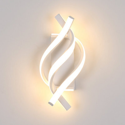 Pheashine White Aluminium Spiral 3 Bar Led Wall Light 22W 3000K Warm White For Bedroom,hallway,living Room,staircase - image 1