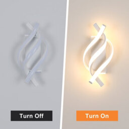 Pheashine White Aluminium Spiral 3 Bar Led Wall Light 22W 3000K Warm White For Bedroom,hallway,living Room,staircase - thumbnail 4
