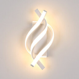 Pheashine White Aluminium Spiral 3 Bar Led Wall Light 22W 3000K Warm White For Bedroom,hallway,living Room,staircase - thumbnail 1