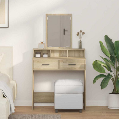 Walplus Dressing Table Sonoma Oak 79 X 41 X 140 Cm Engineered Wood - image 1