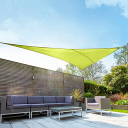 Kookaburra 6M X 4.2M Right Angle Triangle Waterproof Lime Garden Patio Sun Shade Sail Canopy 98% Uv Block With Free Rope - thumbnail 2