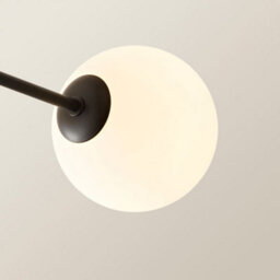 Valuelights Darla Black 4 Way Frosted Globe Bathroom Ceiling Light - thumbnail 4