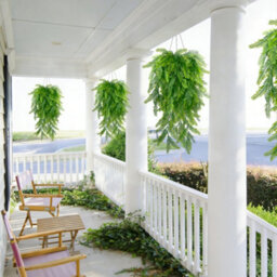8 Pack Artificial Hanging Plant Artificial Fern Plants Fake Green Fern - thumbnail 6