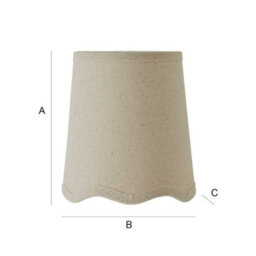 Valuelights Mabel Extra Small Natural Scallop Edge Linen Lamp Shade (D)12Cm - thumbnail 8