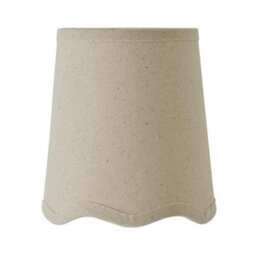 Valuelights Mabel Extra Small Natural Scallop Edge Linen Lamp Shade (D)12Cm - thumbnail 2