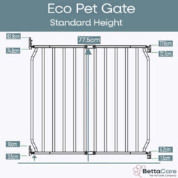 Bettacare Screw Fit Metal Dog Gate, Black, 70Cm - 80Cm - thumbnail 3