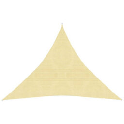 Berkfield Sunshade Sail 160 G/m2 Beige 3X3X3 M Hdpe - thumbnail 1