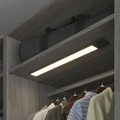 GoodHome Gamboa Black Battery-Powered Led Neutral White Under Cabinet Light Ip20 (L)500mm (W)50mm - image 1