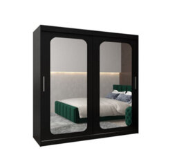 Arte Uppsala T3 Sliding Door Wardrobe 200Cm In White - Sleek Mirrored Storage For Airy Interiors - thumbnail 2