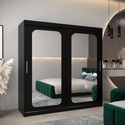 Arte Uppsala T3 Sliding Door Wardrobe 200Cm In White - Sleek Mirrored Storage For Airy Interiors - thumbnail 1
