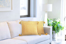 Emma Barclay Casablanca Recycled Cotton Filled Cushion, Ochre - 43 X 43 Cm - thumbnail 2