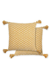 Emma Barclay Casablanca Recycled Cotton Filled Cushion, Ochre - 43 X 43 Cm - thumbnail 1