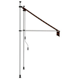 Berkfield Manual Retractable Awning 100 Cm Orange And Brown - thumbnail 3