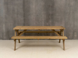 Arbor Garden Solutions Fortem Rounded Pub Style Picnic Table Benches Set (7Ft, Rustic Brown) - thumbnail 2