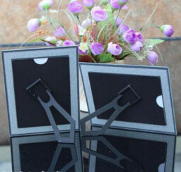 DEENZ Set Of 4 Glitter Mirror Photo Frame Silver Picture Frames Crystal Display S - thumbnail 3