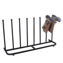 House Of Home 4 Pair Black Boot Rack Shoe Welly Stand Storage Organiser - thumbnail 8