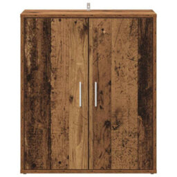Vidaxl Shoe Cabinet Old Wood 60X35X70 Cm Engineered Wood - thumbnail 5