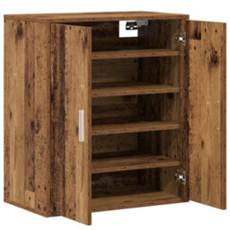 Vidaxl Shoe Cabinet Old Wood 60X35X70 Cm Engineered Wood - thumbnail 8