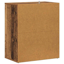 Vidaxl Shoe Cabinet Old Wood 60X35X70 Cm Engineered Wood - thumbnail 7